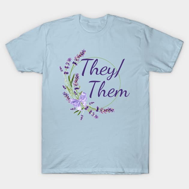 Floral They/Them T-Shirt by sqbfructosebat